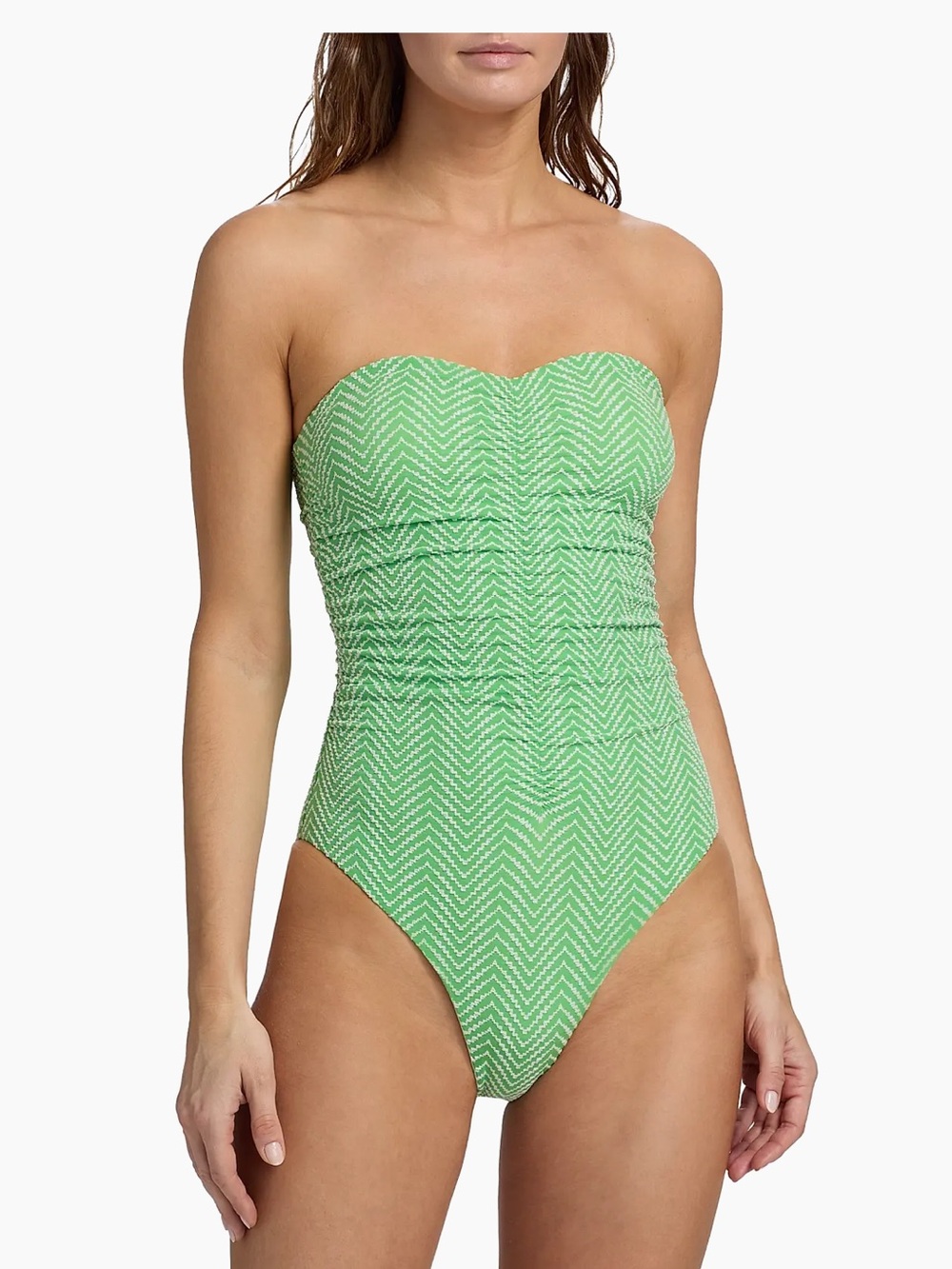 Milly Verde Chevron One-Piece Swimsuit